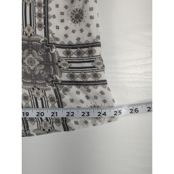 Sea Gypsies Boho Tunic Dress Women’s L White Gray Geometric Short Sleeve NWOT - Picture 10 of 16